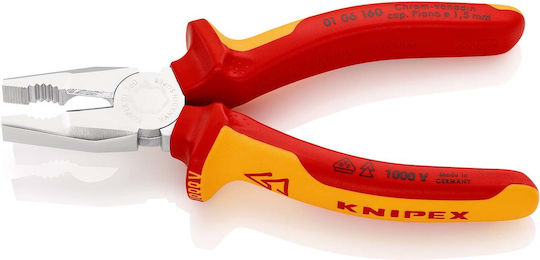 Knipex Πένσα Ίσια Ηλεκτρολόγου Μήκους 160mm 01 06 160 - Image 4