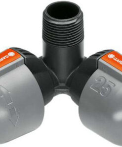 Gardena 02783-20 Γωνία Σωλήνων Ποτίσματος με Αρσενικό Σπείρωμα 19mm Μαύρο