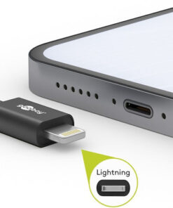 Alternative view of Goobay USB 2.0 Cable USB-C male - Lightning Μαύρο 1m (39445)