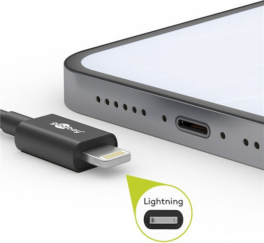 Goobay USB 2.0 Cable USB-C male - Lightning Μαύρο 1m (39445) - Image 2
