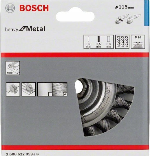 Bosch 2608622059 Συρματόβουρτσα με Κοτσίδες για Γωνιακό Τροχό 115mm Σετ 6τμχ - Image 3
