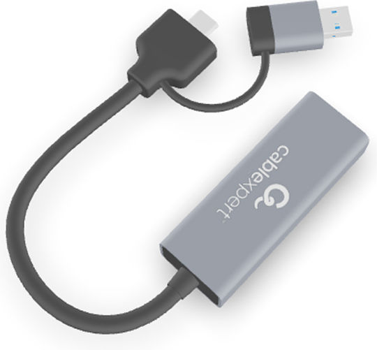 Gembird A-USB3AC-LAN2G-01 USB-C Αντάπτορας Δικτύου για Ενσύρματη σύνδεση Ethernet - Image 2