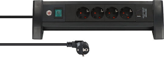 Brennenstuhl Πολύπριζο 4 Θέσεων με USB-A και Διακόπτη 1156250544 - Image 2