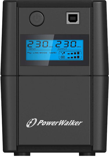 Powerwalker VI 850 SE LCD UPS Line-Interactive 850VA 480W με 2 Schuko Πρίζες - Image 4