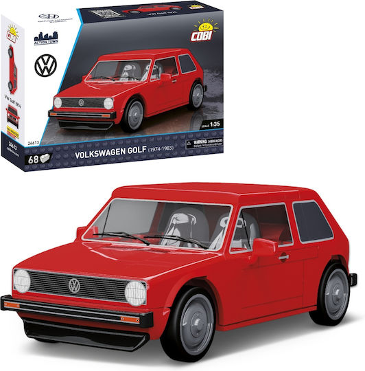 Cobi 24613 Volkswagen Golf Car 1974-1983 Red 1:35 68 Pieces - Image 4