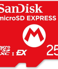 Alternative view of Sandisk Nintendo Switch 2 Mario Logo microSDXC 256GB