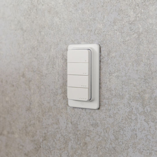Shelly Button 4 Smart Ενδιάμεσος Διακόπτης Bluetooth σε Λευκό Χρώμα BLURCButton4 - Image 3