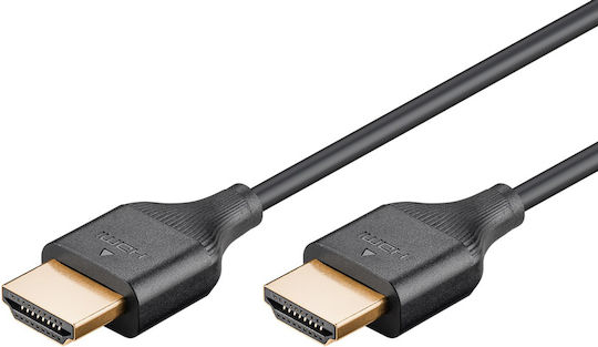 Goobay HDMI 2.1 Cable HDMI male - HDMI male 0.5m Μαύρο 75297