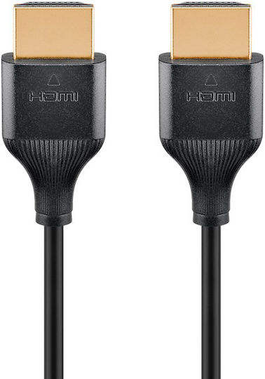 Goobay HDMI 2.1 Cable HDMI male - HDMI male 1m Μαύρο 75298 - Image 3