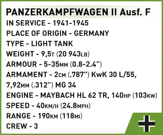 Cobi Τουβλάκια Tank Panzerkampfwagen Ii 813τμχ - Image 5