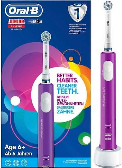 Oral-B Junior Ηλεκτρική Οδοντόβουρτσα για 6+ Χρονών Μωβ - Image 3