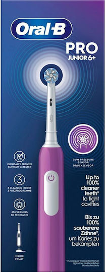 Oral-B Junior Ηλεκτρική Οδοντόβουρτσα για 6+ Χρονών Μωβ - Image 4