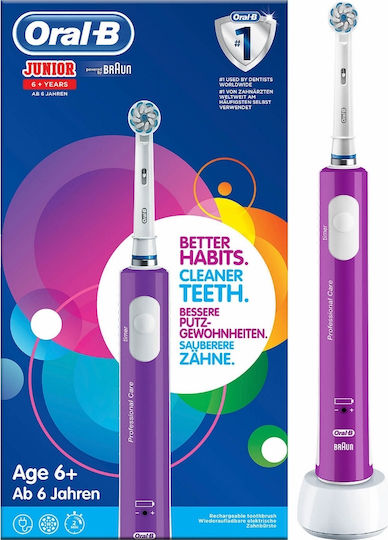 Oral-B Junior Ηλεκτρική Οδοντόβουρτσα για 6+ Χρονών Μωβ - Image 5