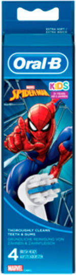 Oral-B Pro Kids Spider-Man Ανταλλακτικές Κεφαλές Ηλεκτρικής Οδοντόβουρτσας για 3+ Χρονών 725896 4τμχ Spiderman - Image 2