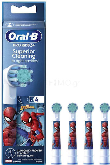 Oral-B Pro Kids Spider-Man Ανταλλακτικές Κεφαλές Ηλεκτρικής Οδοντόβουρτσας για 3+ Χρονών 725896 4τμχ Spiderman - Image 3
