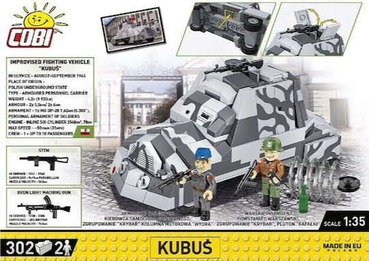 Cobi Τουβλάκια Armored Car Kubuś Warsaw Uprising 302τμχ - Image 3