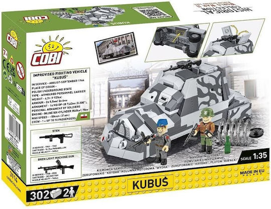 Cobi Τουβλάκια Armored Car Kubuś Warsaw Uprising 302τμχ - Image 10