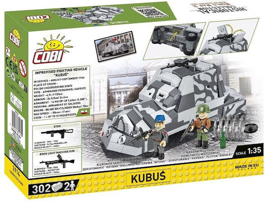 Cobi Τουβλάκια Armored Car Kubuś Warsaw Uprising 302τμχ - Image 16