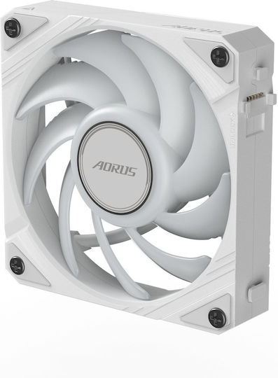 Gigabyte AORUS EZ CHAIN Case Fan 120mm με Λευκό Φωτισμό Λευκό - Image 3