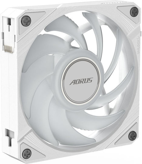Gigabyte AORUS EZ CHAIN Case Fan 120mm με Λευκό Φωτισμό Λευκό - Image 4
