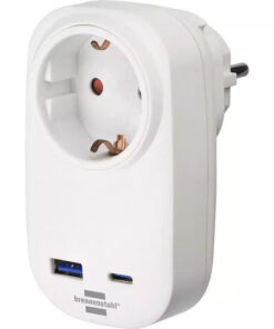 Alternative view of Brennenstuhl Φορτιστής Χωρίς Καλώδιο με Θύρα USB-A και Θύρα USB-C 20W Power Delivery Λευκός (1508210010)