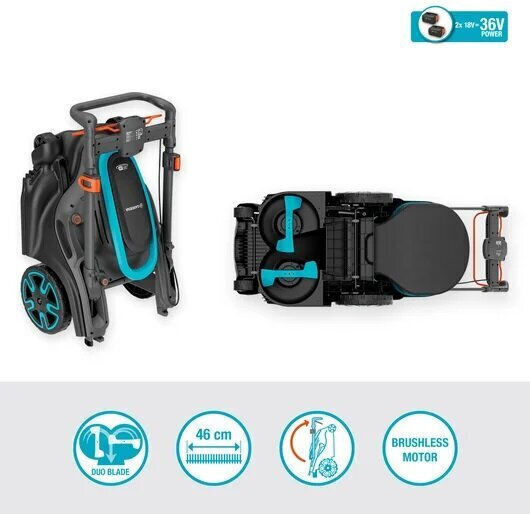 Gardena Powermax Duo 46 36v Μηχανή Γκαζόν Μπαταρίας Solo 14646-55 - Image 2