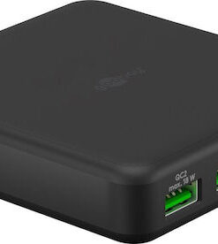 Goobay Βάση Φόρτισης GaN με 2 Θύρες USB-A και 2 Θύρες USB-C 65W Power Delivery σε Μαύρο χρώμα (65813)