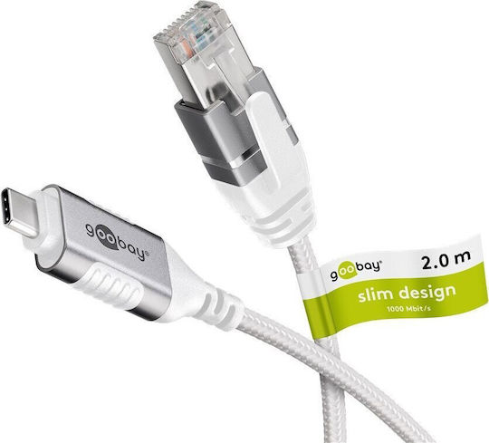 Goobay USB 3.1 Cable USB-C male - USB-C Ασημί 2m 74387