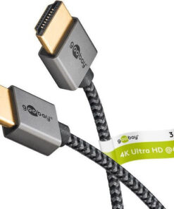 Goobay HDMI 2.0 Cable HDMI male - HDMI male 3m Γκρι 75754