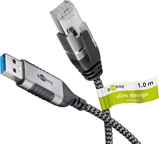 Goobay Καλώδιο RJ45 male - RJ45 male 1m (74393) 1τμχ