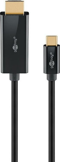 Goobay HDMI 2.0 Cable HDMI male - HDMI male 2m Μαύρο 75697