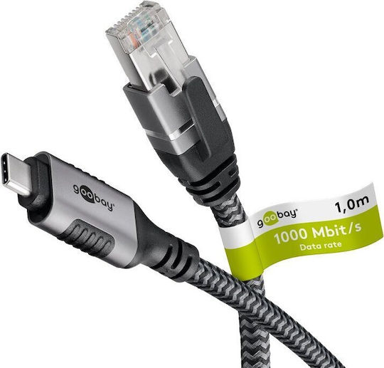 Goobay 70696 Μετατροπέας Καλωδίου Usb C Rj-45 Μαύρος Μαύρο Άργυρος - Image 3