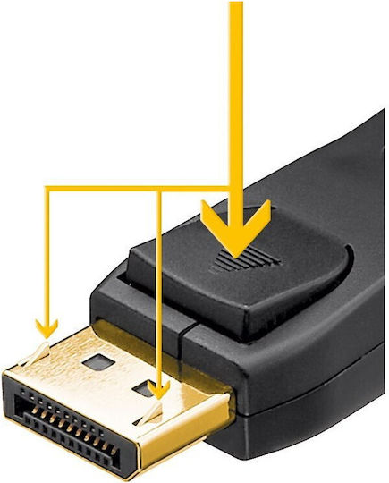 Goobay Cable DisplayPort male - DisplayPort male 2m Μαύρο (74756) - Image 2