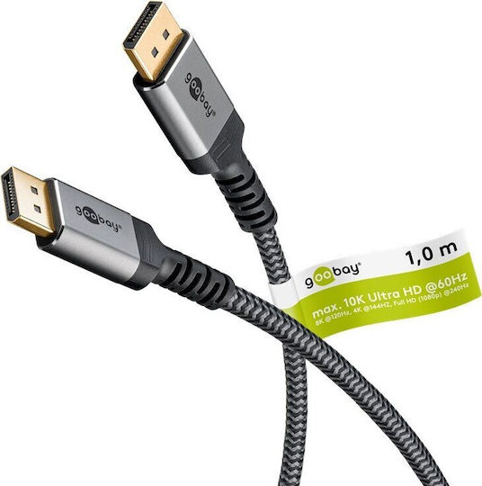 Goobay Cable DisplayPort male - DisplayPort male 1m Γκρι (75684)