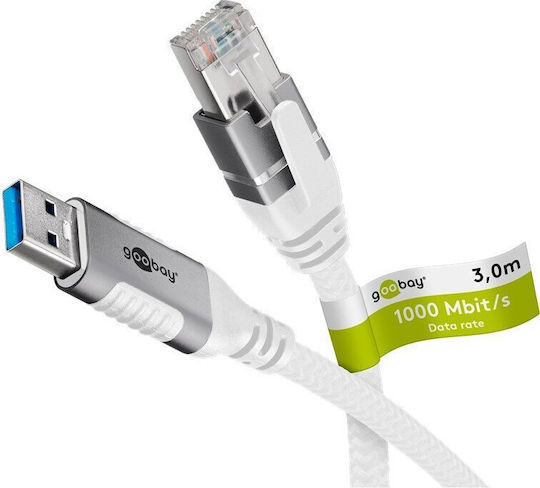 Goobay USB 3.0 Cable USB-A male - RJ45 Λευκό 3m 74160