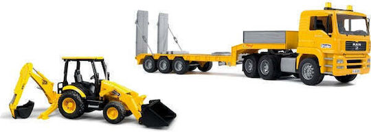 Bruder MAN TGA Tieflader με JCB MIDI Baggerlader Φορτηγό 1:16 Αγροτικό για 3+ Ετών - Image 2