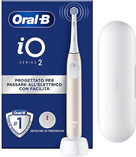 Oral-B iO Series 2 Ηλεκτρική Οδοντόβουρτσα με Αισθητήρα Πίεσης και Θήκη Ταξιδίου Calm Pink - Image 2