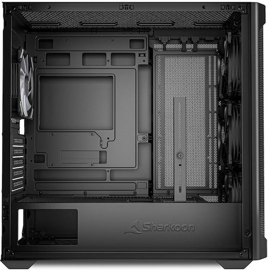 Sharkoon MK4W RGB Strip Gaming Midi Tower Κουτί Υπολογιστή με Πλαϊνό Παράθυρο Μαύρο - Image 6