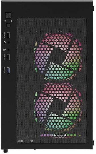 Aerocool Pivot-G-BK-v3 Gaming Midi Tower Κουτί Υπολογιστή με ARGB Φωτισμό Μαύρο - Image 4