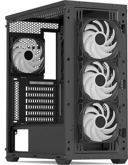 Aerocool D501A V2 Gaming Midi Tower Κουτί Υπολογιστή με Πλαϊνό Παράθυρο και RGB Φωτισμό Μαύρο - Image 4
