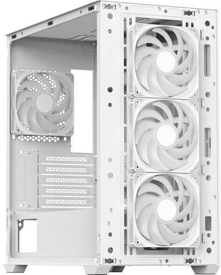 Aerocool D301A V2 Gaming Mini Tower Κουτί Υπολογιστή με Πλαϊνό Παράθυρο και RGB Φωτισμό Λευκό - Image 2