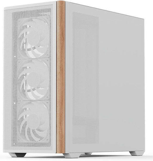 Aerocool D301A V2 Gaming Mini Tower Κουτί Υπολογιστή με Πλαϊνό Παράθυρο και RGB Φωτισμό Λευκό - Image 4