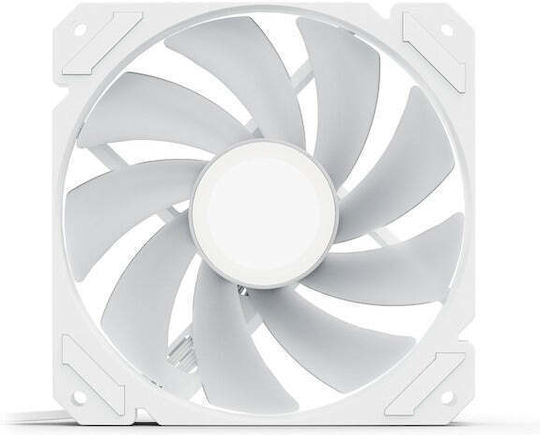 Sharkoon Shark Mirror Case Fan 120mm με ARGB Φωτισμό και Σύνδεση 4-Pin PWM Λευκό - Image 4