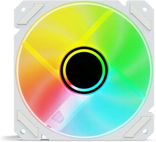 Sharkoon Shark Mirror Case Fan 120mm με ARGB Φωτισμό και Σύνδεση 4-Pin PWM Λευκό - Image 3