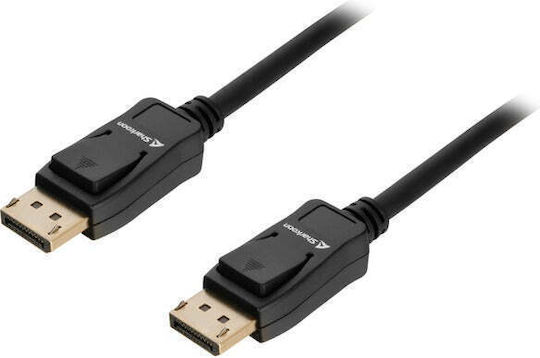 Sharkoon Cable DisplayPort male - DisplayPort male 1m Μαύρο (4044951036103) - Image 2