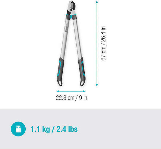 Gardena Astschere Easycut L Γκρι Τυρκουάζ 50cm - Image 4