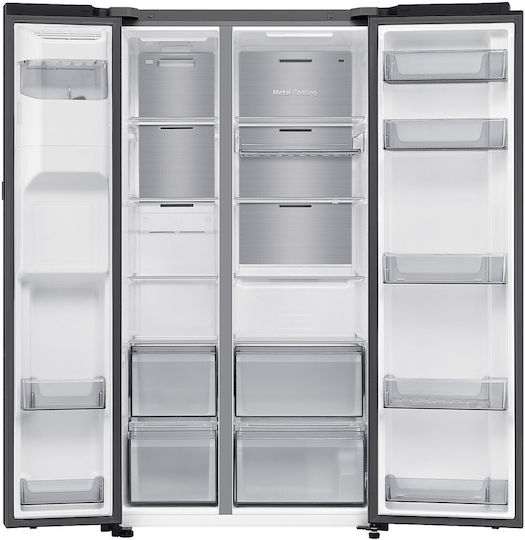 Samsung Ψυγείο Ντουλάπα 640lt Total NoFrost Υ178.4xΠ91.2xΒ72.6εκ. Μαύρο RS80F64KEFEF - Image 3