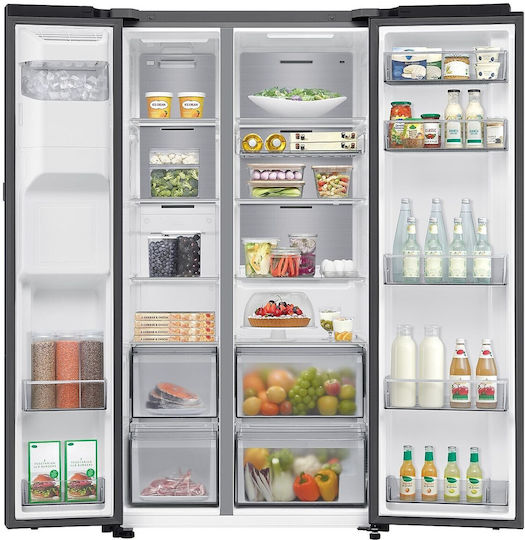 Samsung Ψυγείο Ντουλάπα 640lt Total NoFrost Υ178.4xΠ91.2xΒ72.6εκ. Μαύρο RS80F64KEFEF - Image 4