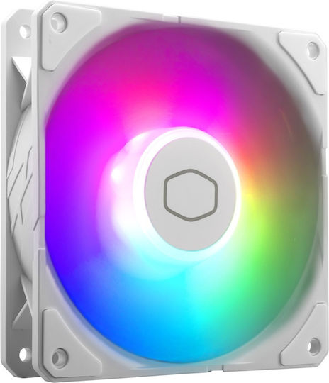 CoolerMaster Sickleflow Edge 120 Case Fan με ARGB Φωτισμό και Σύνδεση 3-Pin / 4-Pin PWM Λευκό - Image 2