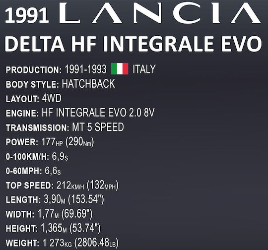 Cobi Τουβλάκια Lancia Delta HF Integrale EVO - Executive Edition για 7+ Ετών 2294τμχ COBI-24356 - Image 9